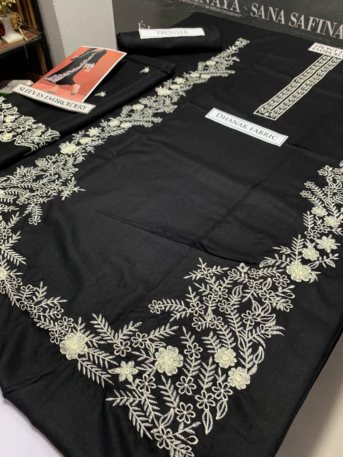 SS-102 Nakoosh Embroidery 2PC Dhanak Suit