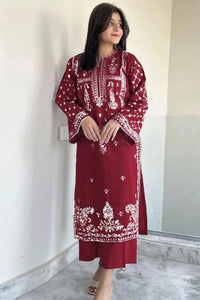 SS-104 Sapphire Embroidery 2PC Dhanak Suit