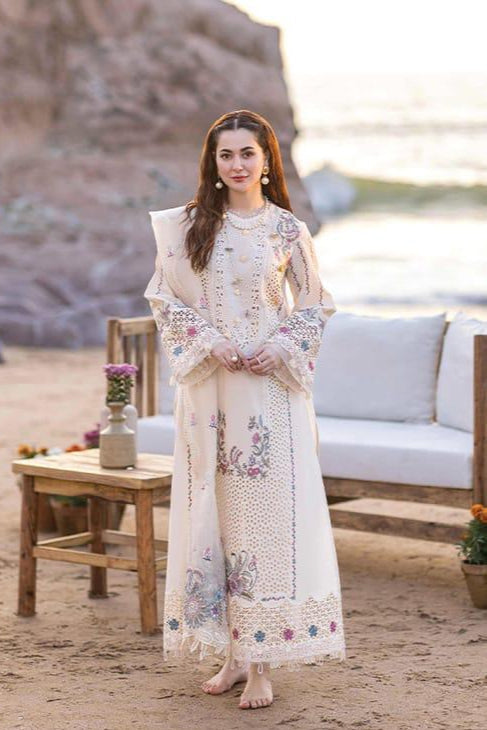 SS-132 Qalamkar Heavly Embroidered 3PC Dhanak Suit