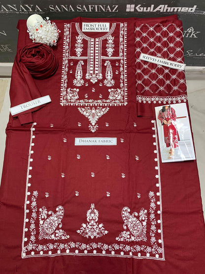 SS-104 Sapphire Embroidery 2PC Dhanak Suit