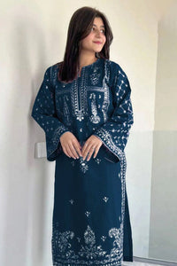 SS-103 Sapphire Embroidery 2PC Dhanak Suit