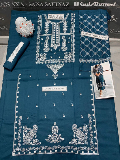 SS-103 Sapphire Embroidery 2PC Dhanak Suit