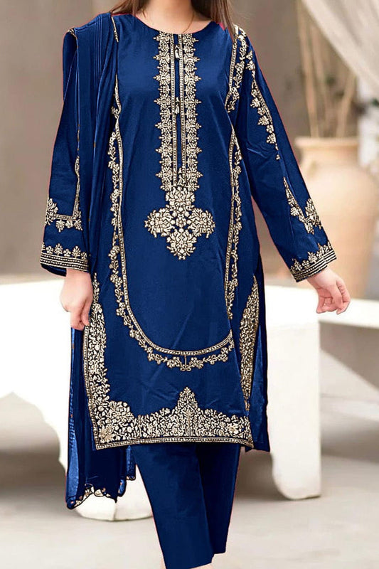 SS-105 Umzay Embroidery 2PC Dhanak Suit