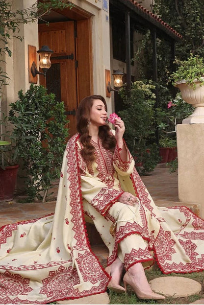 SS-118 Aneelas Embroidery 3PC Dhanak Suit