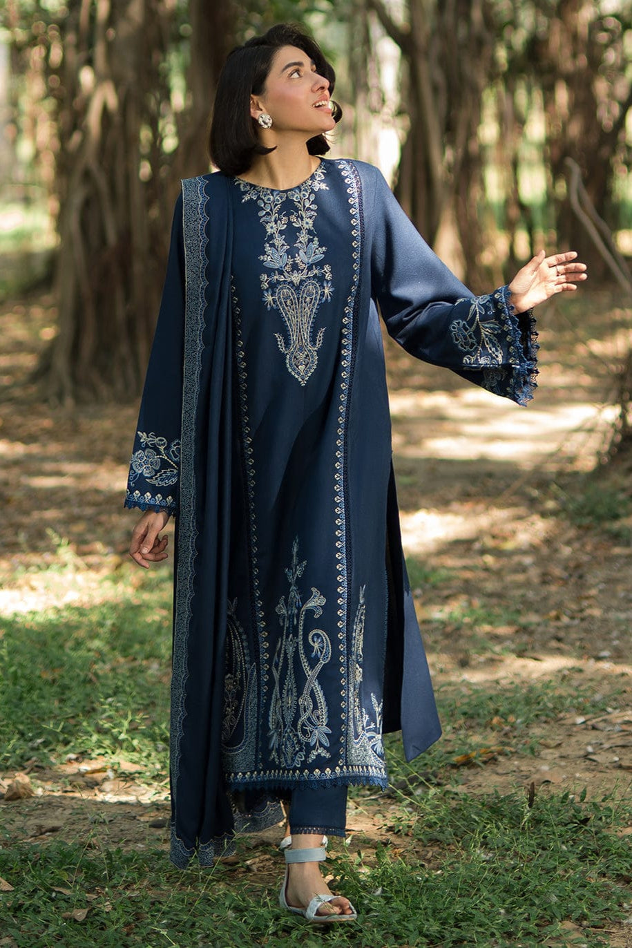 SS-119 Sapphire Embroidery 3PC Dhanak Suit