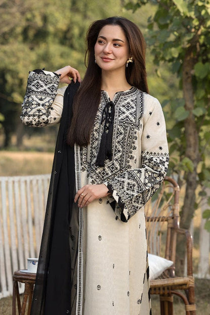 SS-108 Qalamkar Embroidery 3PC Dhanak Suit