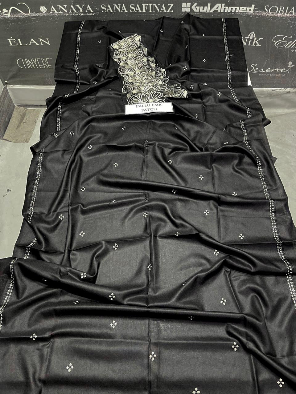 SS-108 Qalamkar Embroidery 3PC Dhanak Suit