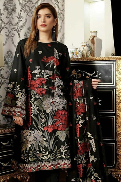 SS-120 Bareeze Heavy Embroidery 3PC Dhanak Suit