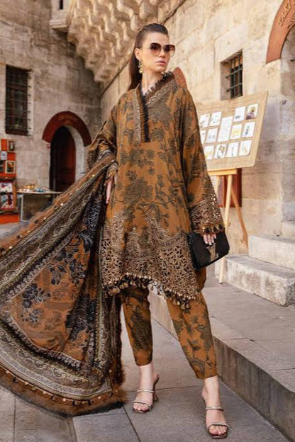 SS-121 Maria B Embroidery 3PC Dhanak Suit