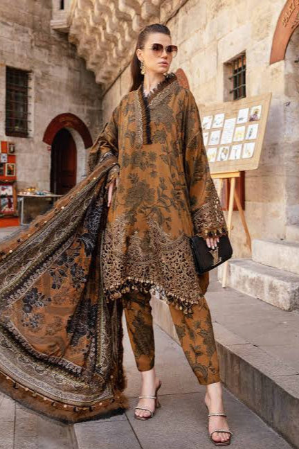 SS-121 Maria B Embroidery 3PC Dhanak Suit