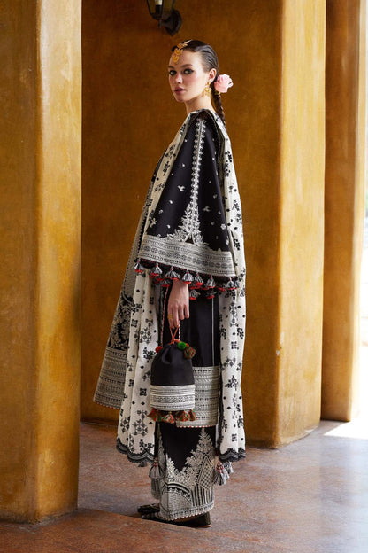 SS-111 Hussain Rehar Heavy Embroidery 3PC Dhanak Suit