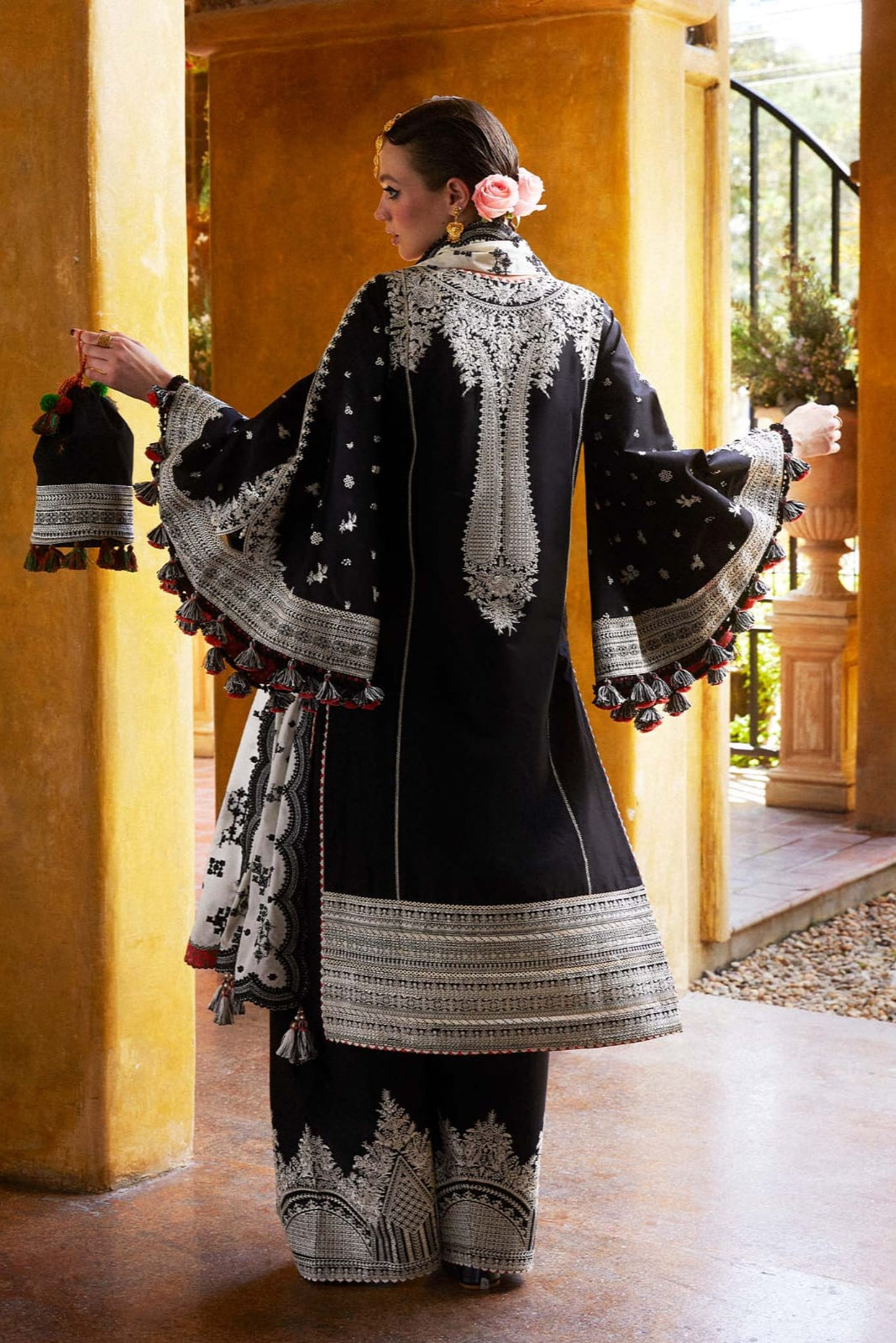 SS-111 Hussain Rehar Heavy Embroidery 3PC Dhanak Suit