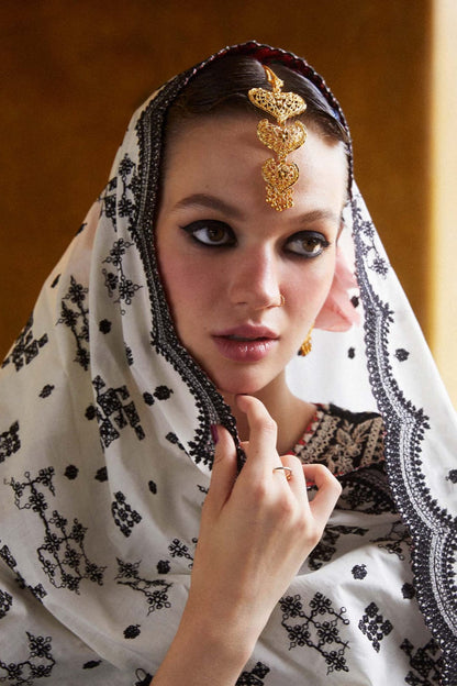 SS-111 Hussain Rehar Heavy Embroidery 3PC Dhanak Suit