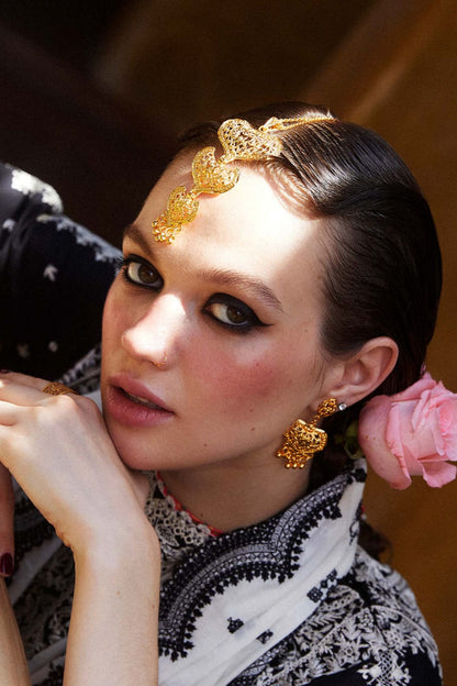 SS-111 Hussain Rehar Heavy Embroidery 3PC Dhanak Suit