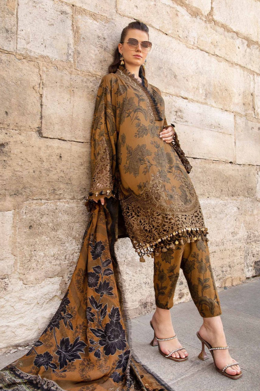 SS-121 Maria B Embroidery 3PC Dhanak Suit