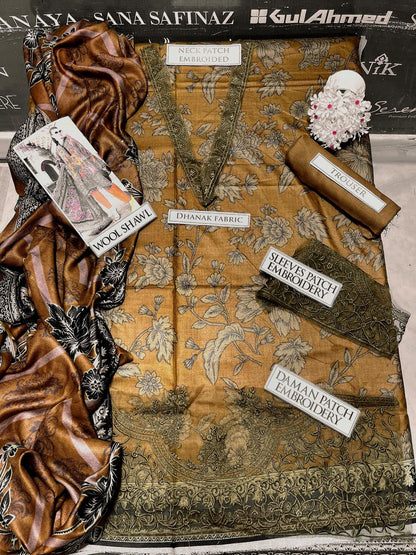 SS-121 Maria B Embroidery 3PC Dhanak Suit