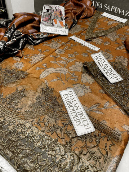 SS-121 Maria B Embroidery 3PC Dhanak Suit