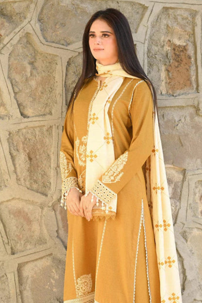 SS-112 Maria B Embroidery 3PC Dhanak Suit