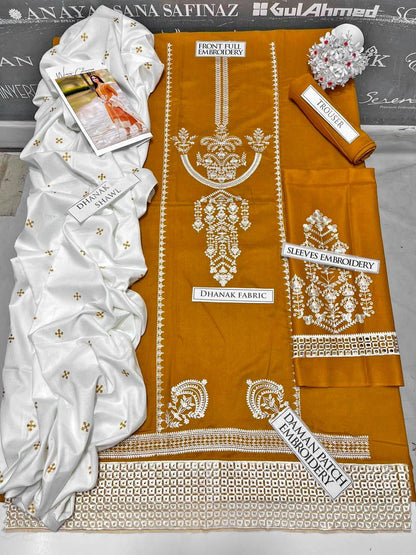 SS-112 Maria B Embroidery 3PC Dhanak Suit