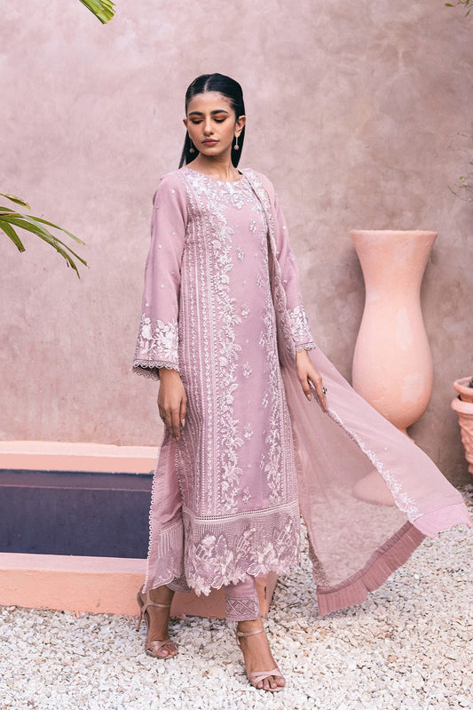 SS-122 Azure Heavy Embroidery 3PC Dhanak Suit