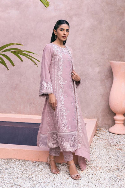 SS-122 Azure Heavy Embroidery 3PC Dhanak Suit