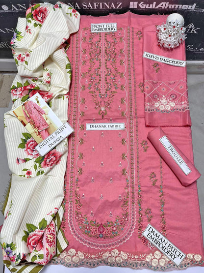 SS-114 Zara Shah Jahan Heavy Embroidery 3PC Dhanak Suit