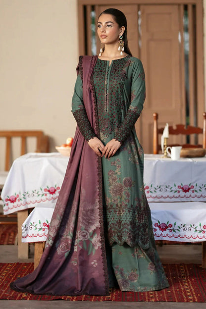 SS-123 Iznik Embroidery 3PC Dhanak Suit
