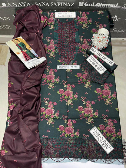 SS-123 Iznik Embroidery 3PC Dhanak Suit