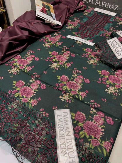 SS-123 Iznik Embroidery 3PC Dhanak Suit