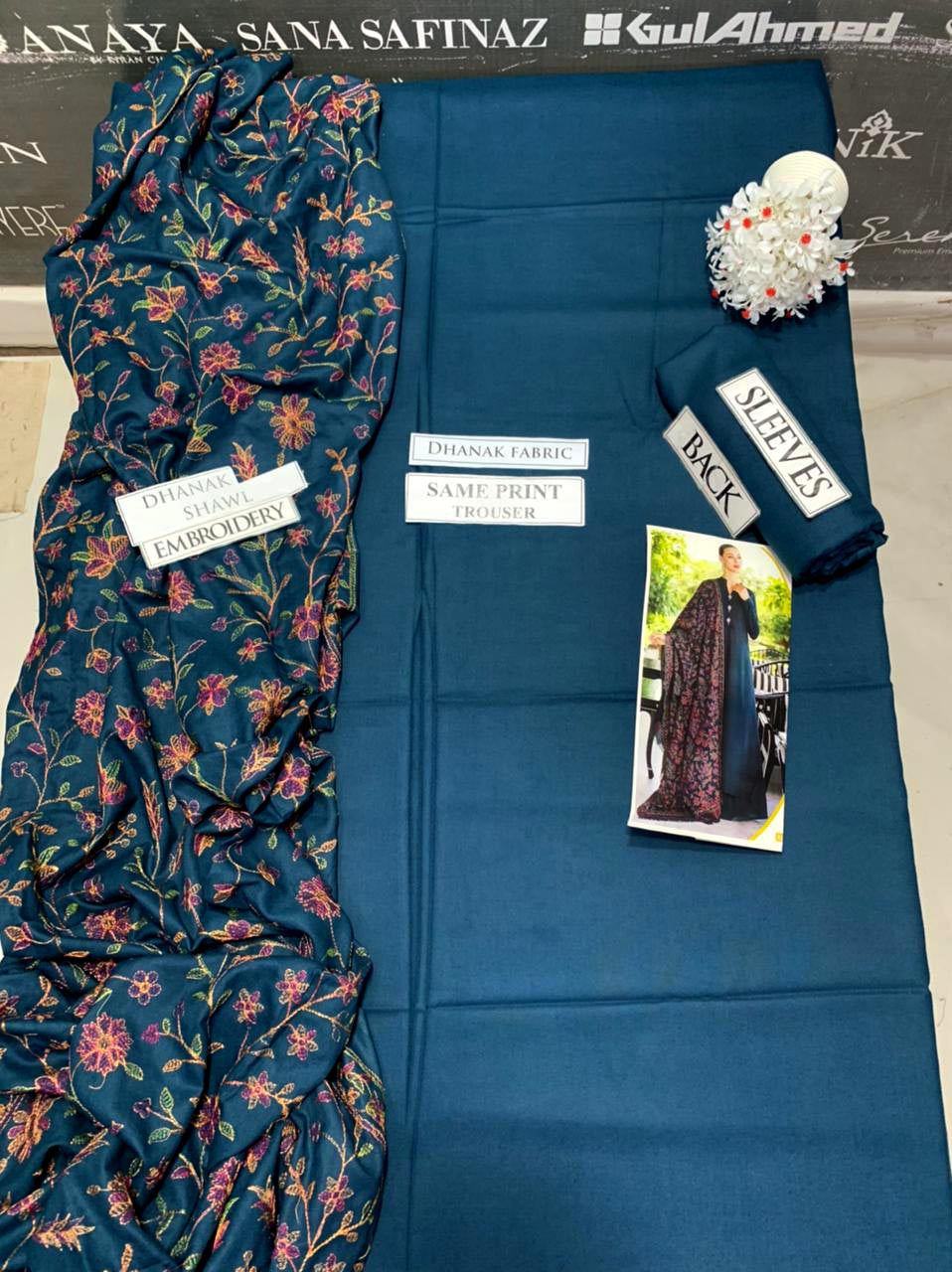 SS-125 Bareeze Embroidery 3PC Dhanak Suit