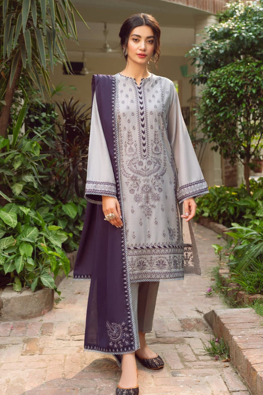 SS-127 Jazmin Embroidery 3PC Dhanak Suit
