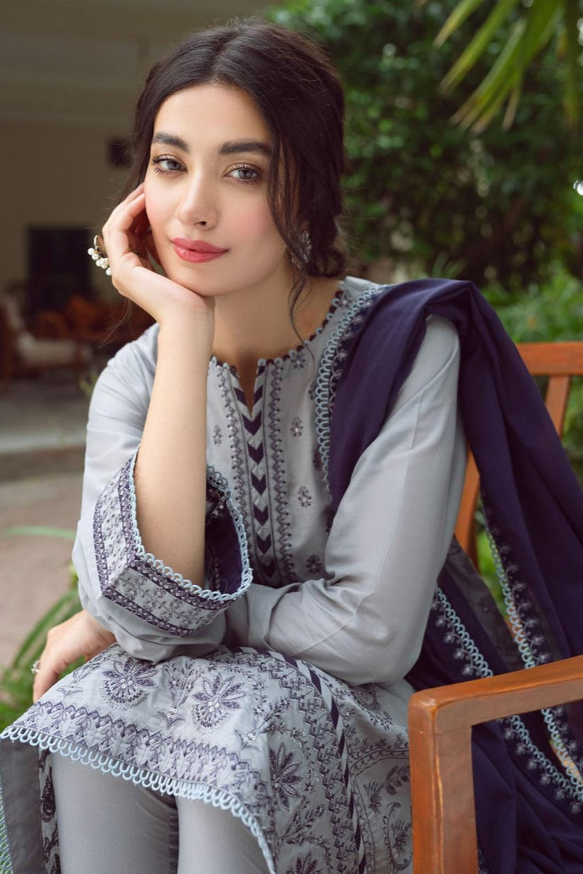 SS-127 Jazmin Embroidery 3PC Dhanak Suit