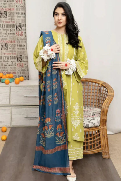 SS-100 Urge Heavy Embroidery 3PC Dhanak Suit