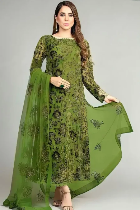 SS-1031 | Hussain Rehar Embroidered 3PC Lawn Suit
